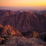 Mount Sinai mountain range at dusk